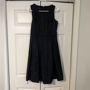Pleated Size 4 Talbots A-Line Black Dress